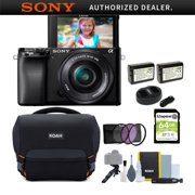 Sony Alpha a6100 APS-C Mirrorless Camera with 16-50mm Lens, ILCE-6100L 24MP 4K Digital Camera Bundle