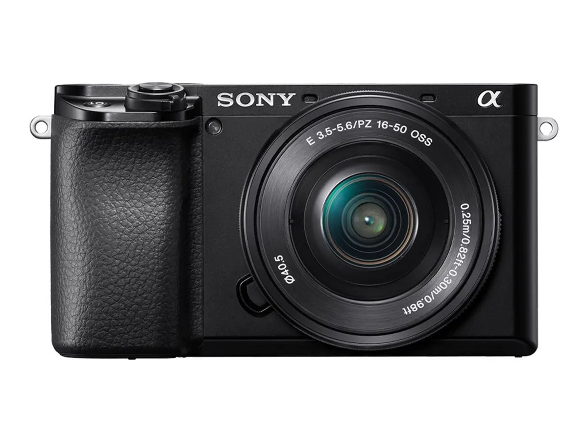 Sony a6100 ILCE-6100L - Digital camera - mirrorless - 24.2 MP - APS-C - 4K / 30 fps - 3x optical zoom E PZ 16-50mm OSS lens - Wi-Fi, NFC, Bluetooth - black