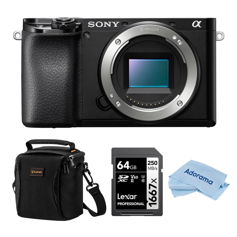 Sony Alpha a6100 Mirrorless Camera, Bundle with 64GB SDXC Memory