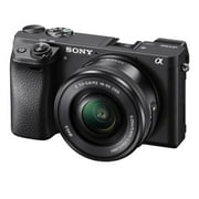 Sony Alpha a6300 Mirrorless Camera with 16-50mm Lens, Black + 64GB Card & Accessory Bundle International Model