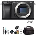 thumbnail image 1 of Sony Alpha a6300 Mirrorless Camera Black ILCE6300/B +Soft Bag, 64GB Memory Card,(International Model), 1 of 2