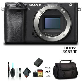 Sony Alpha a6300 Mirrorless Camera Black ILCE6300/B +Soft Bag, 64GB Memory Card,(International Model)