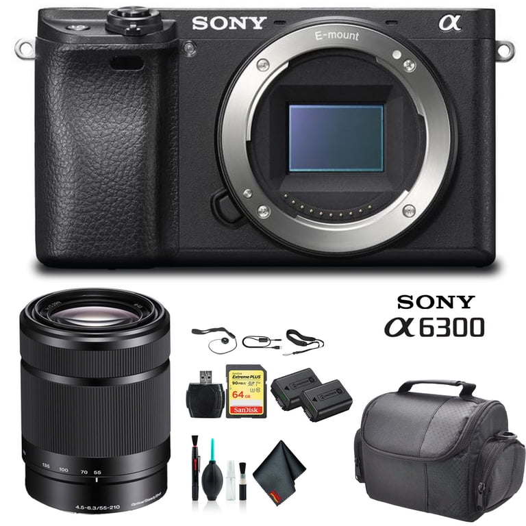 Sony Alpha a6300 Mirrorless Camera with 55–210mm Lens Bundle with