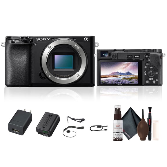 Sony Alpha a6300 Mirrorless Camera Black (ILCE6300/B) Starter Kit
