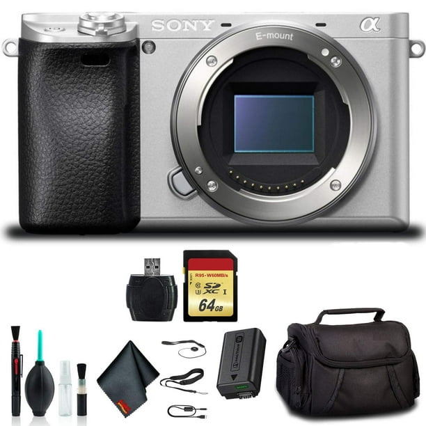 Sony Alpha a6300 Mirrorless Camera Silver ILCE-6300/S +Soft Bag, 64GB Memory Car - Walmart Business Supplies Sony Alpha a6300 Mirrorless Camera Silver ILCE-6300/S +Soft Bag, 64GB Memory Car - Walmart Business Supplies