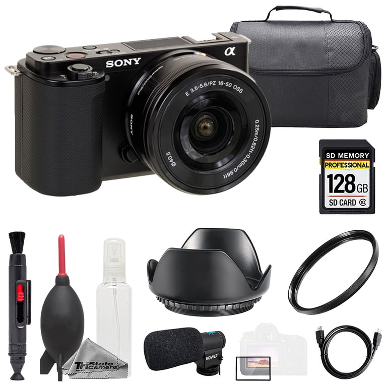 Sony Alpha a6400 + 16-50mm Lens (Black) + Mic + 128GB + Bag- Basic