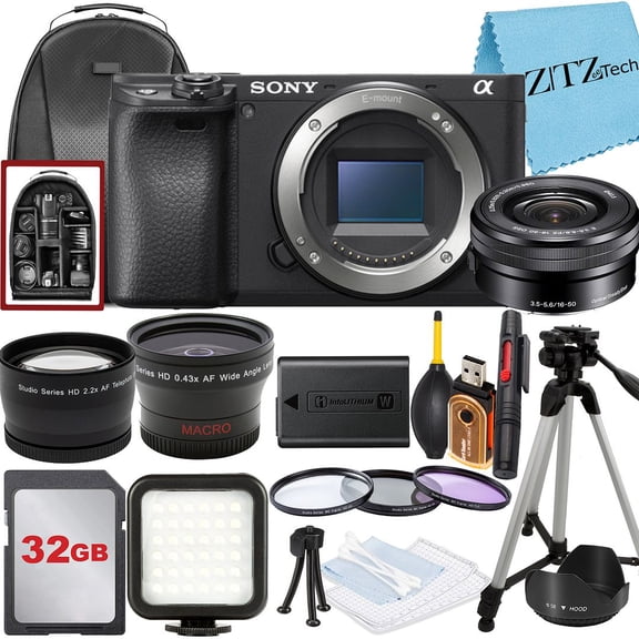 Sony Alpha a6400 24.2MP Mirrorless Camera Body Only Deluxe 32GB (International Model)