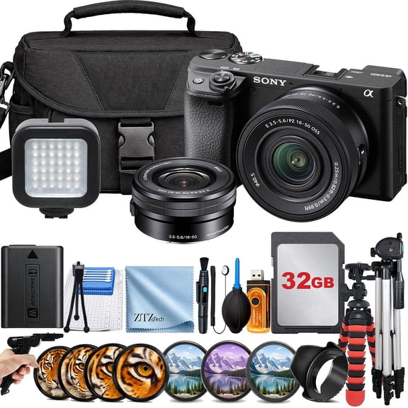 Sony Alpha a6400 24.2MP Mirrorless Camera with 16-50mm f/3.5-5.6 OSS Lens (International Model)