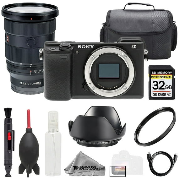 Sony Alpha a6400 + FE 24-70mm f/2.8 GM II Lens +32GB + Bag+ UV Filter- Basic Kit (International Version)