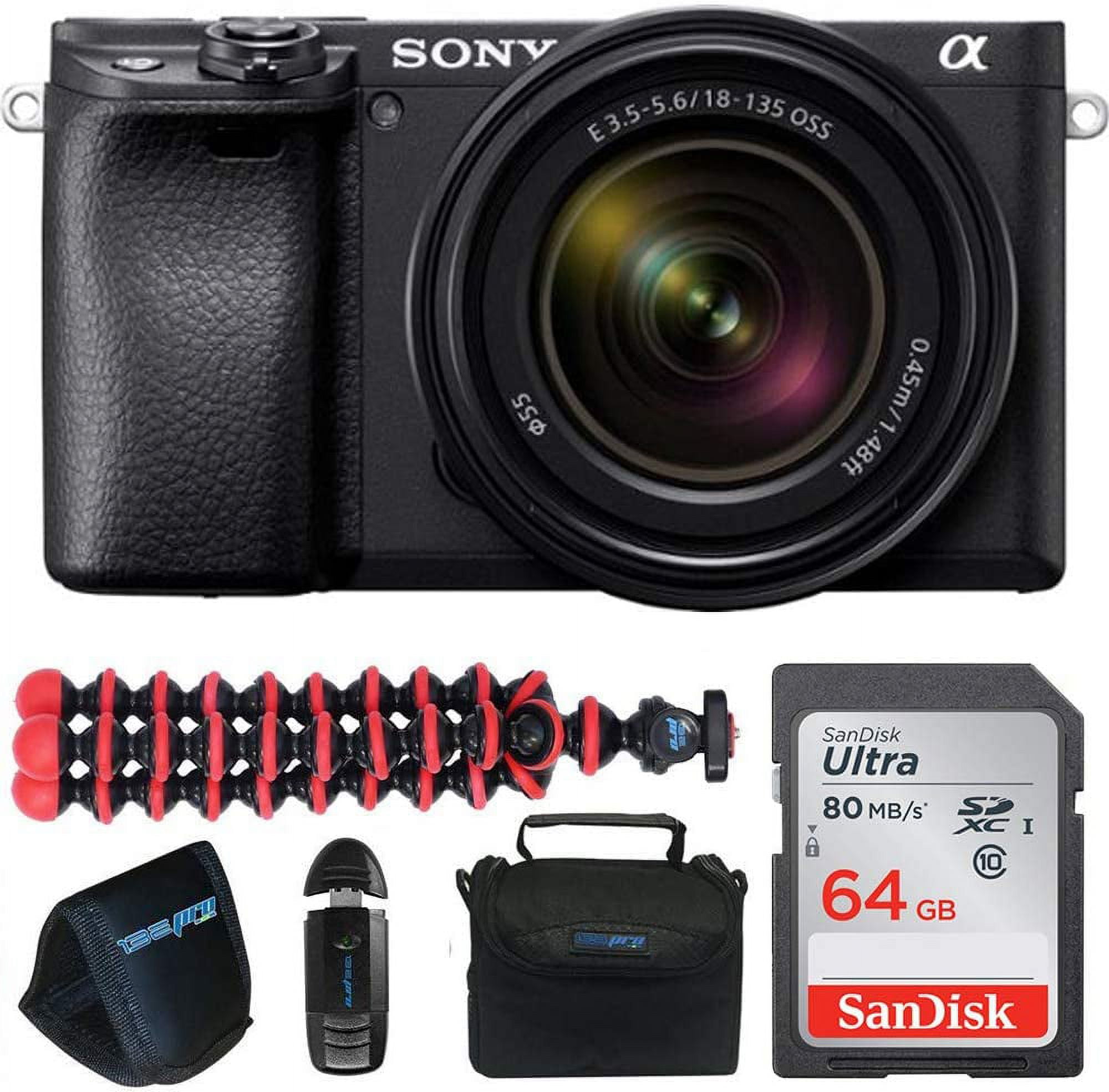 Sony Alpha a6400 Mirrorless Camera: Compact APS-C Interchangeable Lens  Digital Camera with Real-Time Eye Auto Focus, 4K Video & Flip Up  Touchscreen - E Mount Compatible Cameras - ILCE-6400/B Body 