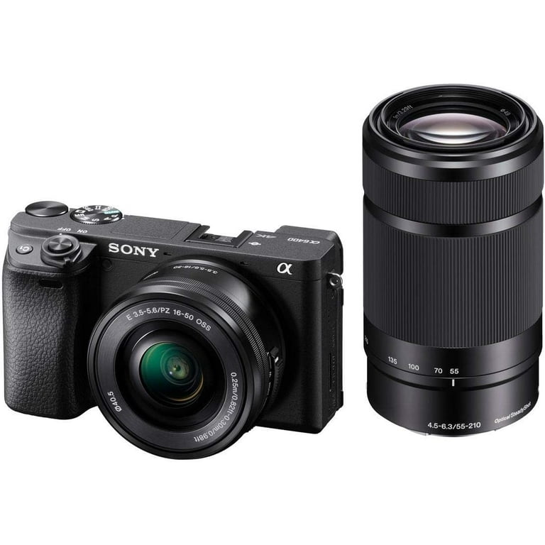 Sony Alpha a6400 Mirrorless Camera, Double Zoom Lens Kit, Black