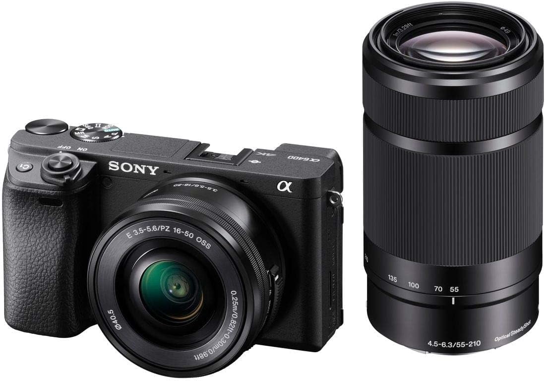 デジタルカメラ Sony a6400 Double Lens Kit Sony Alpha a6400 Mirrorless Camera, Double Zoom Lens Kit, Black