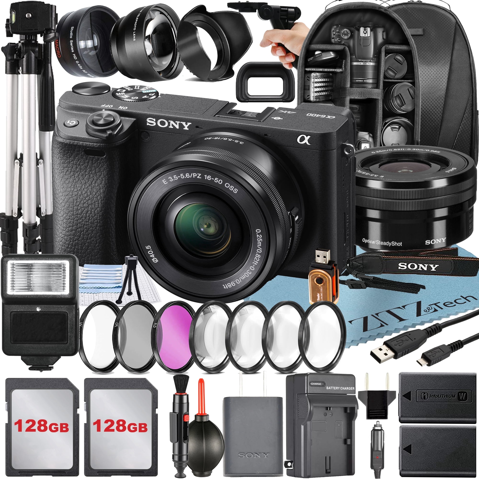 Sony Alpha a6400 Compact Mirrorless Camera with 16-50mm Lens, 2