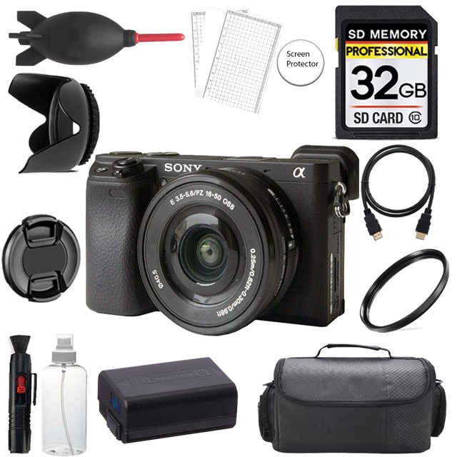 Sony Alpha a6400 Mirrorless Digital Camera with 1650mm Lens + 32GB