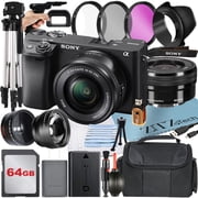Sony Alpha a6400 Mirrorless Digital Camera with 16-50mm Lens + 64GB Card + Telephoto + ZeeTech Accessory Bundle International Version