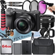 Sony Alpha a6400 Mirrorless Digital Camera with 16-50mm Lens + 64GB Card + Tripod + ZeeTech Accessory Bundle International Version