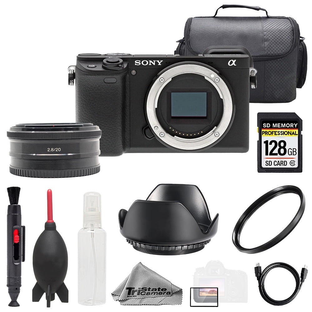 Sony Alpha a6400 + Sony E 20mm f/2.8 Lens +128GB+ Bag+ UV Filter