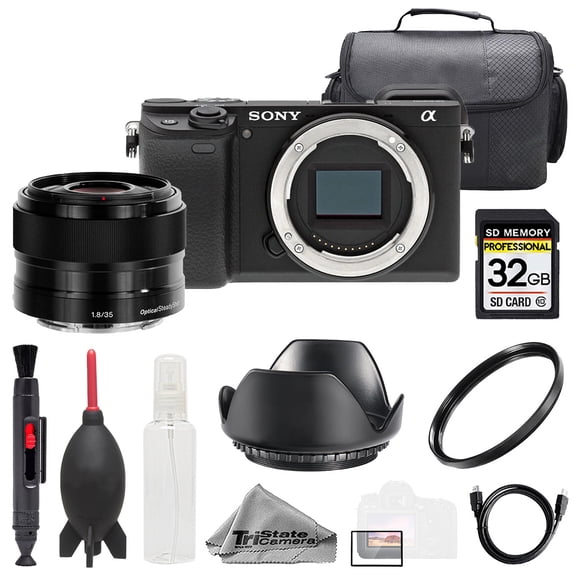 Sony Alpha a6400 + Sony E 35mm f/1.8 OSS Lens +32GB + Bag+ UV Filter- Basic Kit (International Version)