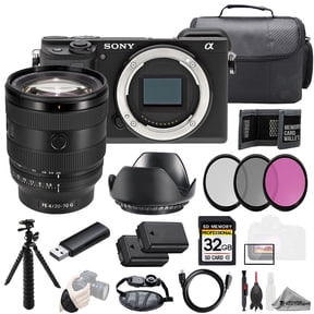 Sony Alpha a6400 + Sony FE 20-70mm f/4 G Lens +32GB + Ext Bat+ 3 PC Filter- Kit (International Version)
