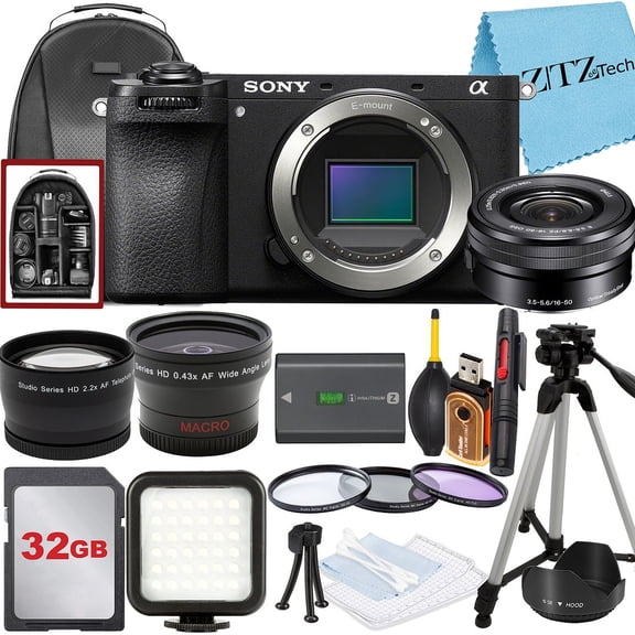 Sony Alpha a6700 26MP Mirrorless Camera with 16-50mm f/3.5-5.6 OSS Lens Deluxe 32GB (International Model)