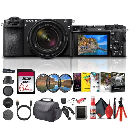 Sony Alpha a6700 Mirrorless Camera, 26 MP Sensor, 4K Video, and Vlog Friendly Functions with 18-135mm Lens (ILCE-6700M/B) + More(International Model)