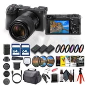 Sony Alpha a6700 Mirrorless Camera Kit with 18 135mm Zoom Lens ILCE-6700M/B   26MP APS-C Sensor | AI Autofocus + 2 x 64GB Card + Filter Kit + 2 x NP-FZ100 Compatible Battery + More