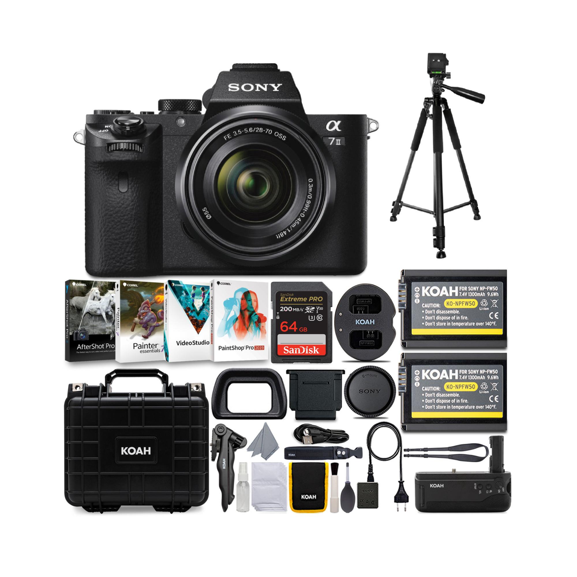 Sony Alpha a7 II Mirrorless Digital Camera w/ 28-70mm Lens & Accessories Bundle - image 1 of 18