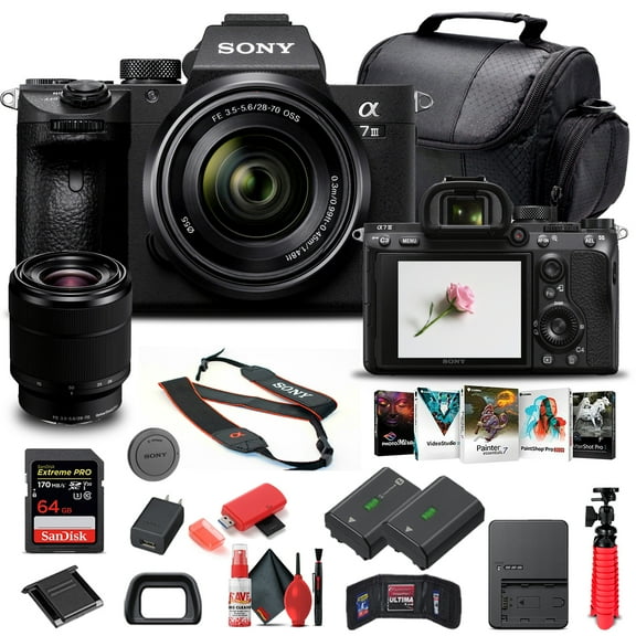 Sony Alpha a7 III Mirrorless Camera W/ 28-70mm Lens ILCE7M3K/B - Basic Bundle(International Model)
