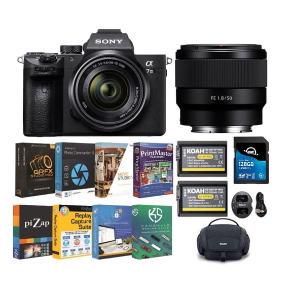 Sony Alpha a7 III Mirrorless Digital Camera with 28-70mm Lens & 50mm Lens Bundle