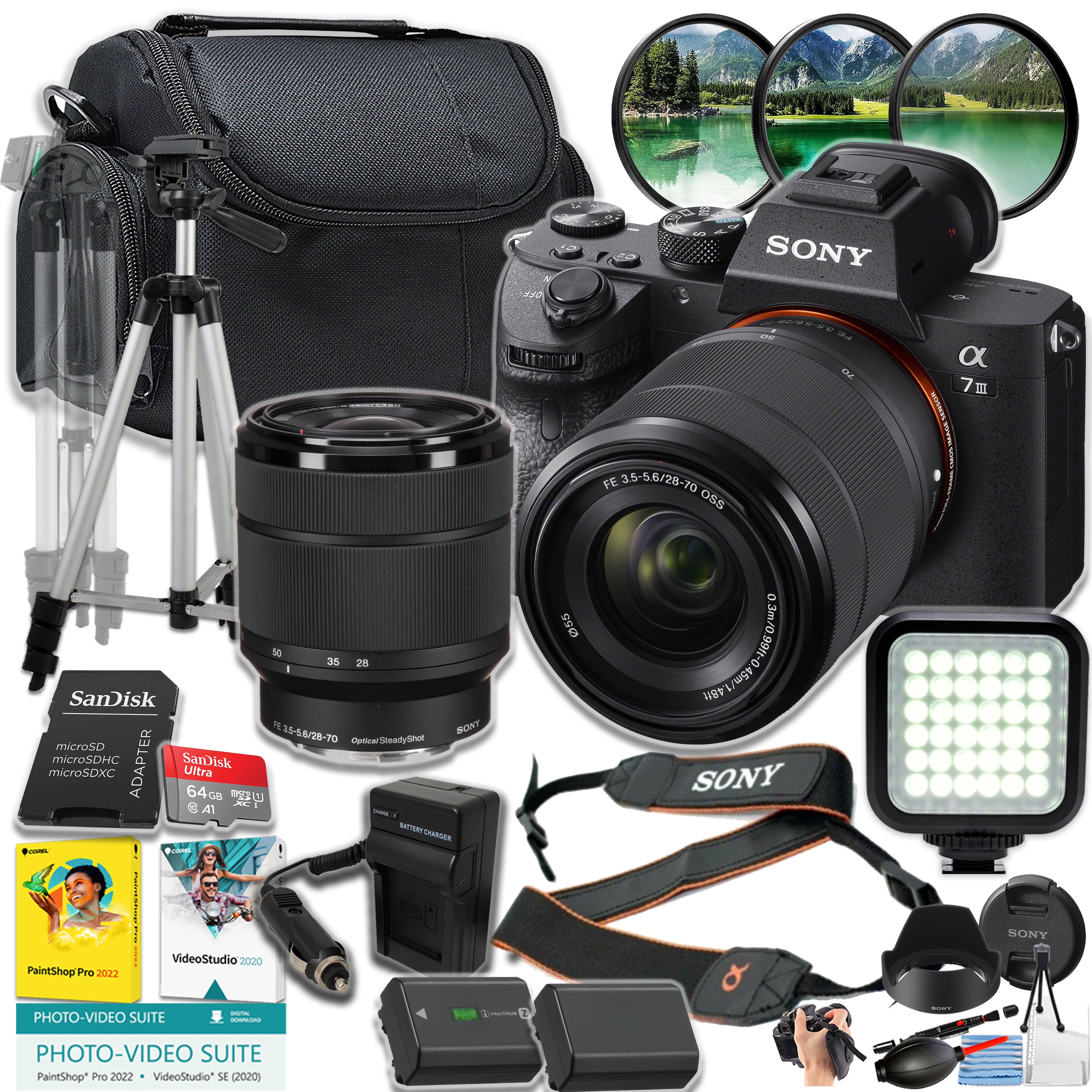 Sony Alpha a7 III Mirrorless Digital Camera with 28-70mm Lens ILCE7M3K/B (Sold without manufacturer warranty)