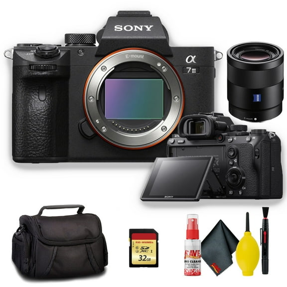 Sony Alpha a7 III Mirrorless Digital Camera with Sony FE 55mm F/1.8 ZA E-Mount Lens - Standard Kit(International Model)