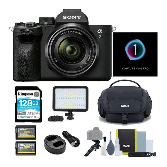 Sony Alpha a7IV Mirrorless Digital Camera with 28-70mm with Led Panel Bundle