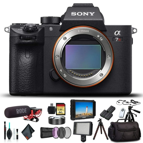 Sony Alpha a7R III Mirrorless Camera ILCE7RM3/B with Bag, 2x Extra Batteries Plus Essential Accessories Bundle(International Model)