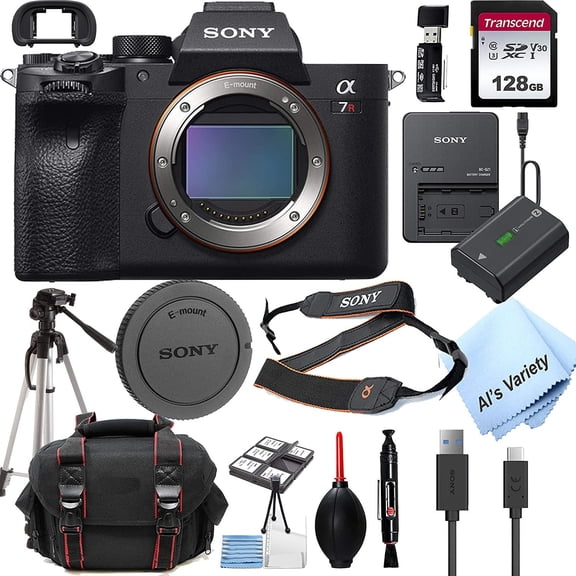 Sony Alpha a7R IV Mirrorless Digital Camera Body Only+ 128GB Memory + Case + Tripod 18pc Bundle-(International Model)