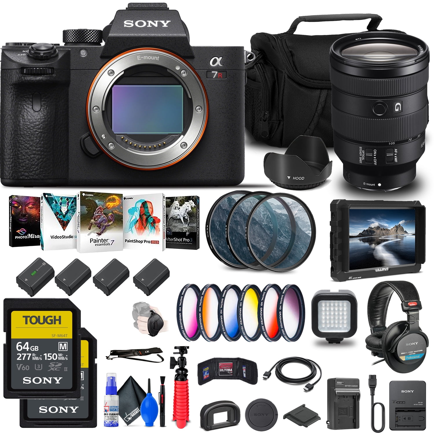 Sony Alpha a7R IVA Mirrorless Camera + Sony FE 24105mm f/4 Lens Pro Bundle