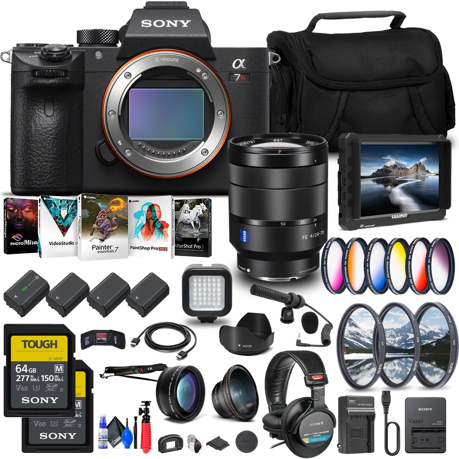 Sony Alpha a7R IVA Mirrorless Camera + Sony FE 2470mm f/4 Lens Pro Bundle