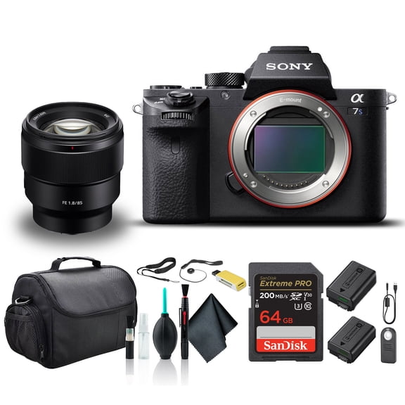 Sony Alpha a7S II Mirrorless Camera ILCE7SM2/B with Sony FE 24-70mm Lens, Soft Bag, Additional Battery, 64GB Card, Card Reader, Plus Accessories