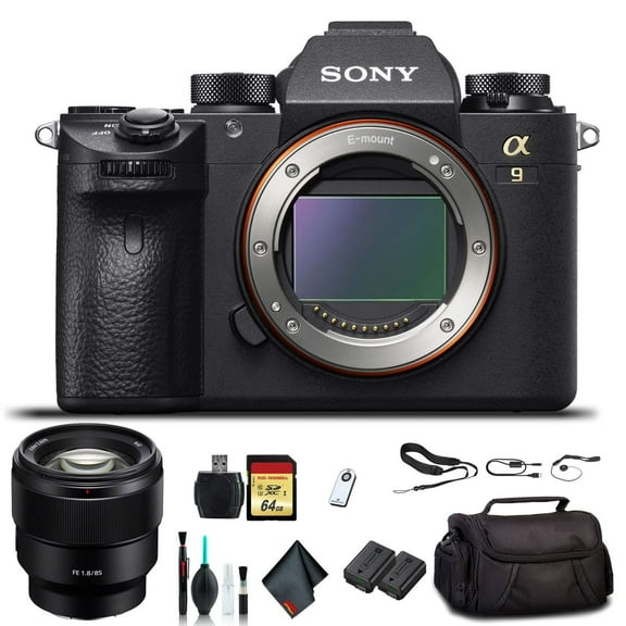 Sony Alpha a9 Mirrorless Camera with Sony FE 24-70mm Lens, 24.6MP Bundle + 64GB Card (International Model)