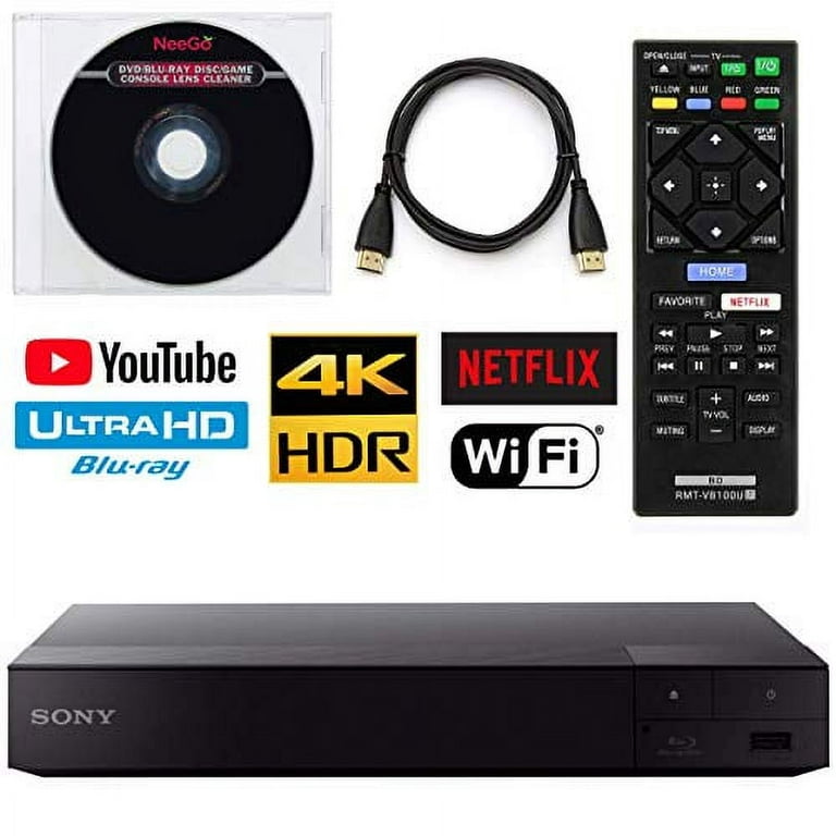  Sony S6700 4K-Upscaling Blu-ray DVD Player with Super Wi-Fi +  Remote Control, Bundled with Tmvel High-Speed HDMI Cable with Ethernet +  Free Tmvel Power Bank : Electronics