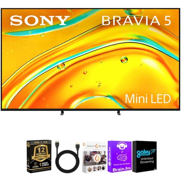 Sony BRAVIA 5 4K Mini LED Smart Google TV Bundle with 12-Month Warranty (75 Inches)