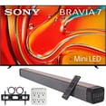 thumbnail image 1 of Sony BRAVIA 7 K75XR70 75" 4K HDR Smart QLED Mini-LED TV (2024) Bundle with Premium Deco Gear 60W 2.0 CH Soundbar + Deco Mount 37"-100" TV Wall Mount Bracket with Cleaning Kit + 6-Outlet Surge Adapter, 1 of 11