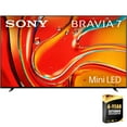 thumbnail image 1 of Sony BRAVIA 7 K75XR70 75 Inch 4K HDR Smart QLED Mini-LED TV (2024) Bundle with 4 Year CPS Enhanced Protection Pack, 1 of 11