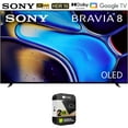 thumbnail image 1 of Sony BRAVIA 8 K55XR80 55 inch 4K HDR Smart OLED TV (2024 Model) Bundle with 2 Year Extended Warranty, 1 of 11