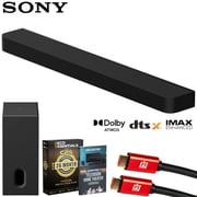 Sony BRAVIA Theater Bar 7, with 9 Speakers HTA7100 Bundle with Sub 8 Wireless Subwoofer, Deco Essential 26 Month CPS Protection Pack, 2x HDMI Cable and Deco Gear Home Theater Beginners Guide