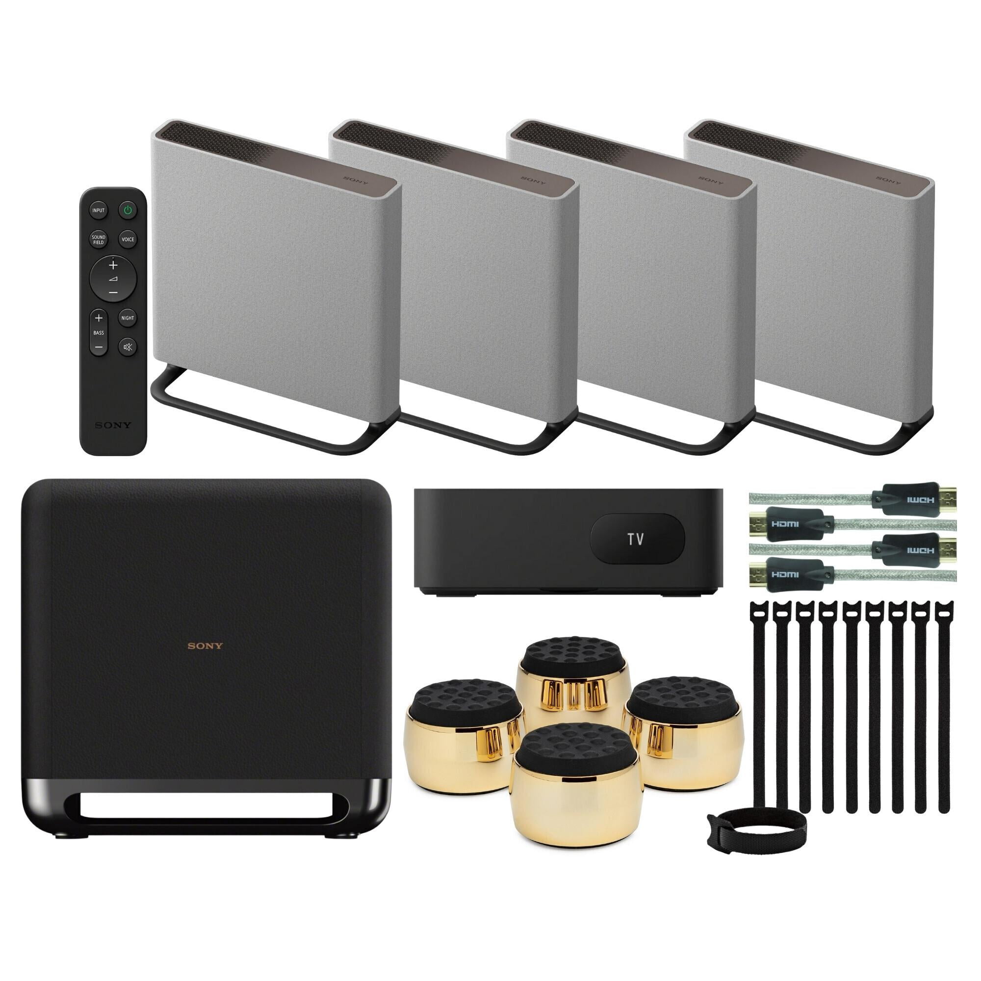 Sony BRAVIA Theater Quad Home Theater Surround Sound System with 4 Wireless Speakers (Gray