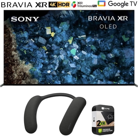 Sony BRAVIA XR 83 Inch A80L OLED 4K HDR Smart TV (2023) Bundle with Bonus Theater U Wearable TV Speaker and 2 YR CPS Enhanced Protection Pack
