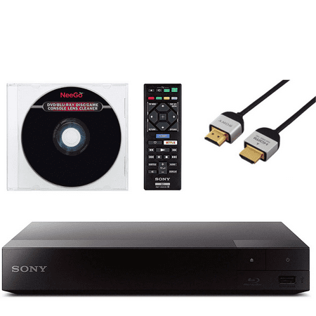 Sony - Streaming Blu-ray Disc player with Built-In Wi-Fi and HDMI cable - Black