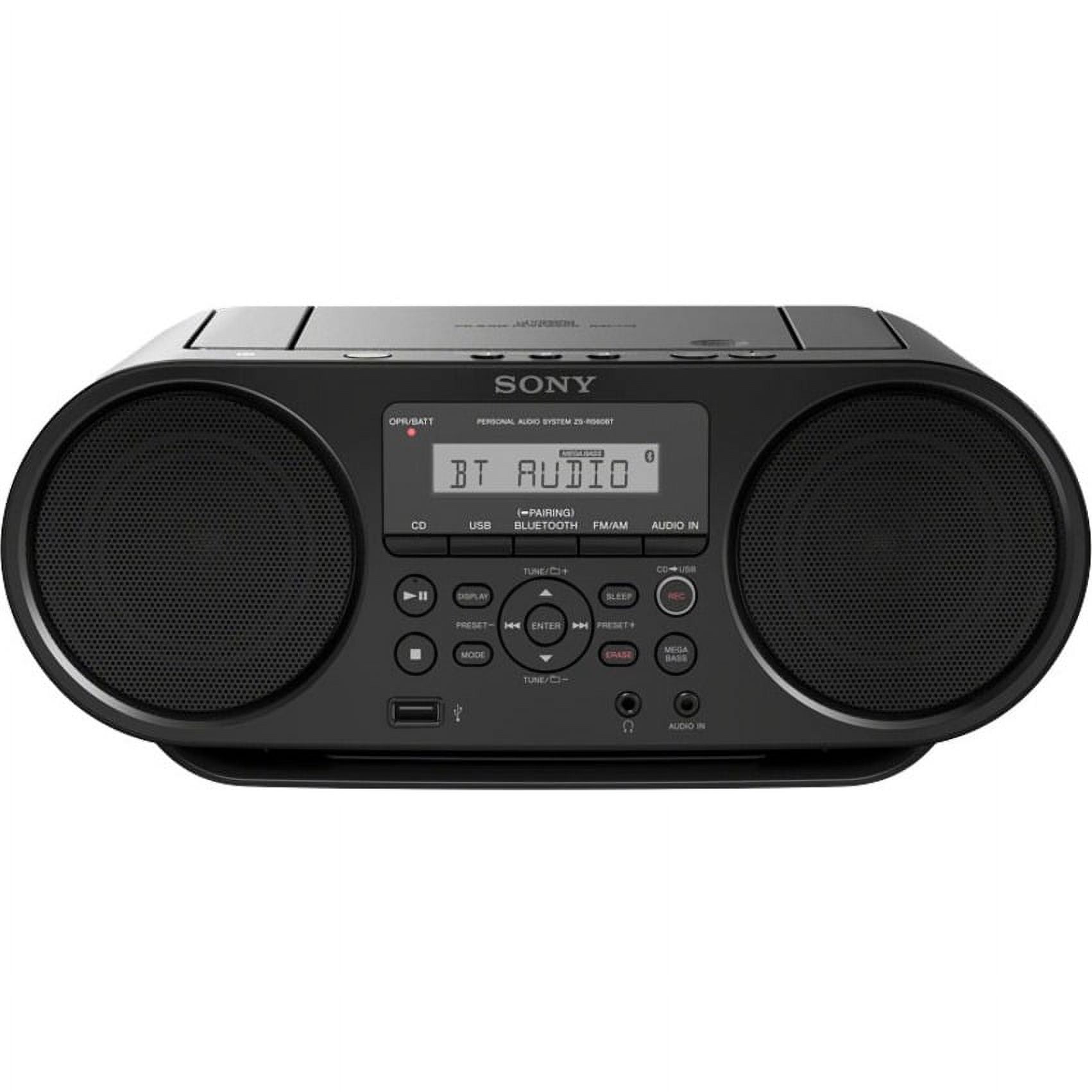 ソニー　CD・Bluetooth対応　SONY　ZS-RS1BT Sony Bluetooth CD/Radio Boombox with NFC One-touch, Mega Bass and