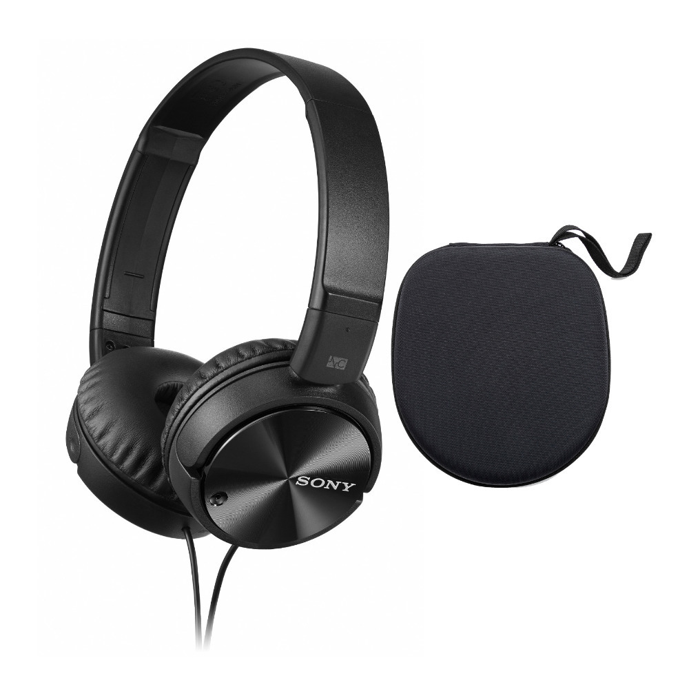 Sony Bluetooth Noise-Canceling Over-Ear Headphones, Black, MDRZX110NC - image 1 of 10