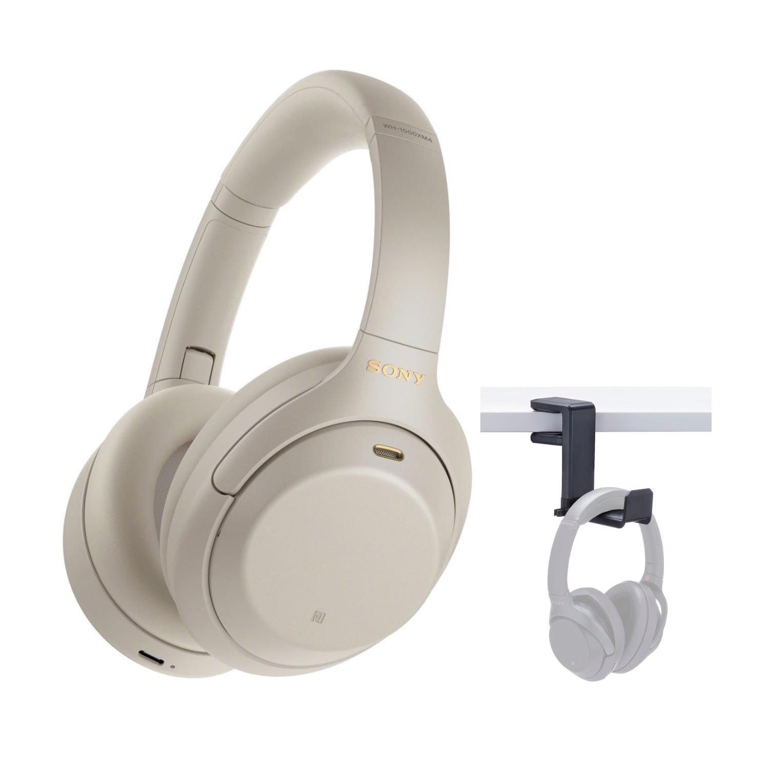 Sony Bluetooth Noise-Canceling Over-Ear Headphones, Silver, WH1000XM4S_K3